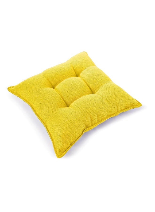 Cotton Modern Cushion 40×40×7 cm Yellow