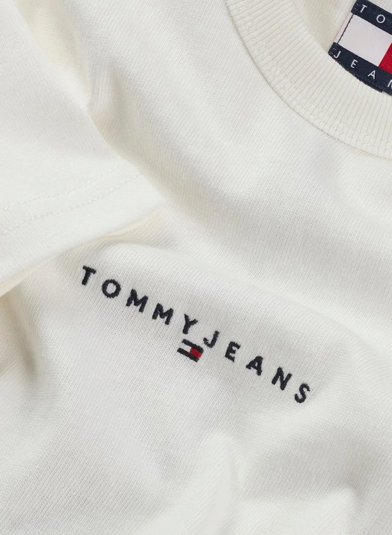 TOMMY JEANS  Linear Logo Embroidery Relaxed T-Shirt for Men | Best Price UAE