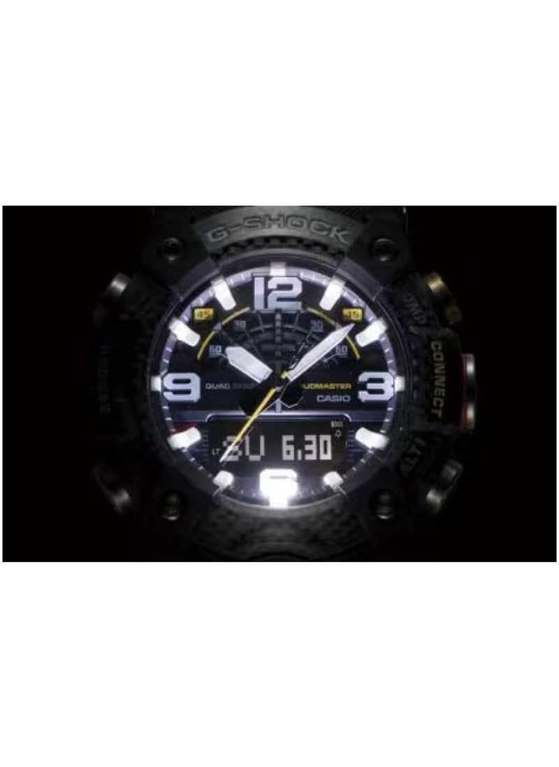 G-SHOCK Casio G-Shock GG-B100-1A3DR Men's Mudmaster Watch – Carbon Core Guard, Quad Sensor, Mud Resistant, Green Resin Band, Analog-Digital, Tactical Outdoor Military Sport Watch  - Image 3