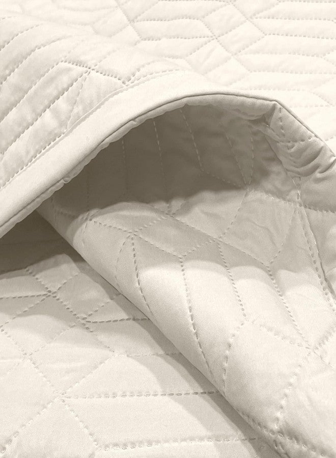 LABHAM® Azure King Size Bedcover Set - 300GSM Ultra Sonic Quilted, (90"x108") Super Soft, Durable, Easy Care, Bedspread with 2 Pillow Covers & Storage Bag (Bone) - Image 3