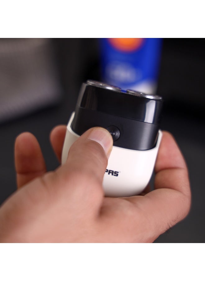 Pocket Shaver Waterproof IPX7 Design, Cord and Cordless Use, Compact and Travel Size | 2 Floating Heads, One-Press Operation, Perfect for Shaving | GSR57518UK