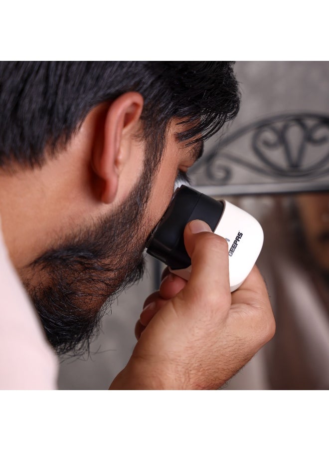 Pocket Shaver Waterproof IPX7 Design, Cord and Cordless Use, Compact and Travel Size | 2 Floating Heads, One-Press Operation, Perfect for Shaving | GSR57518UK