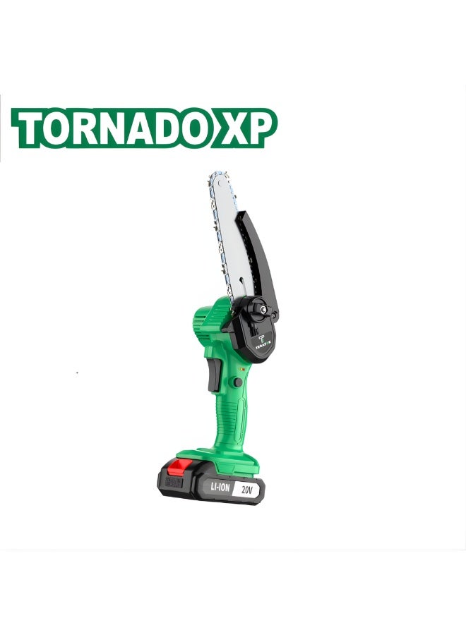 تورنيدو اكس بي  منشار حطب بطارية 8 بوصة 20 فولت من تورنادو – خفيف الوزن، لاسلكي، مزود ببطاريتين لأداء قوي ومتنقل - Image 1