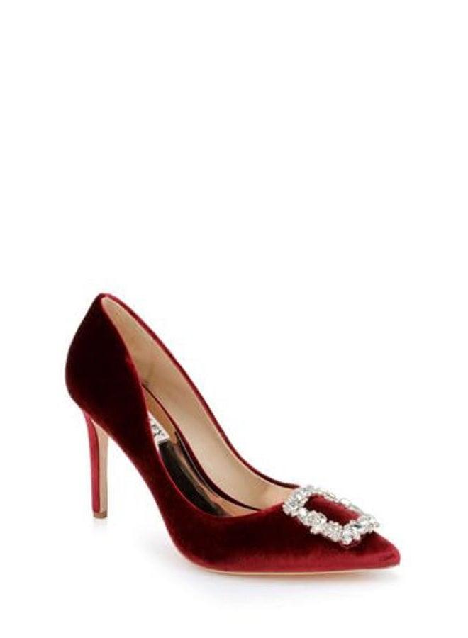 Badgley Mischka Women's Cher Pump - Women's Pumps with 3.75" Stiletto Heels, Pewter Glitter, 37-38 EU - Image 3
