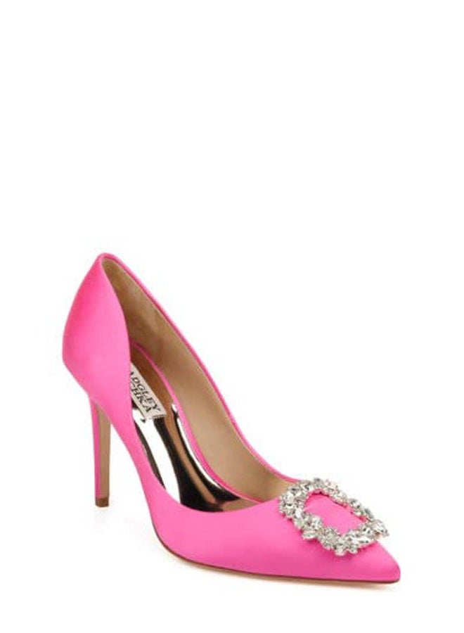 Badgley Mischka Women's Cher Pump - Women's Pumps with 3.75" Stiletto Heels, Pewter Glitter, 37-38 EU - Image 2