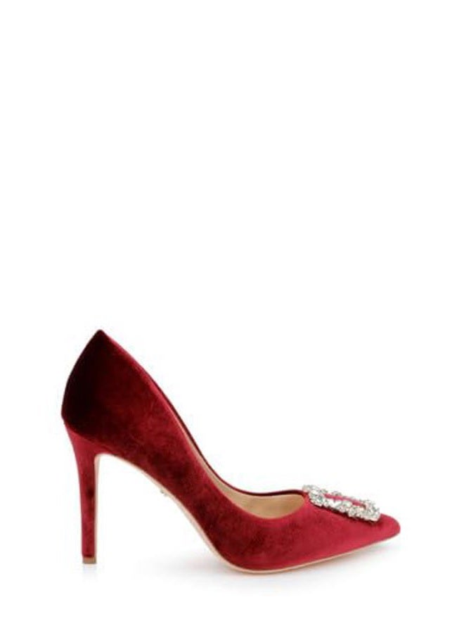 Badgley Mischka Women's Cher Pump - Women's Pumps with 3.75" Stiletto Heels, Pewter Glitter, 37-38 EU - Image 5