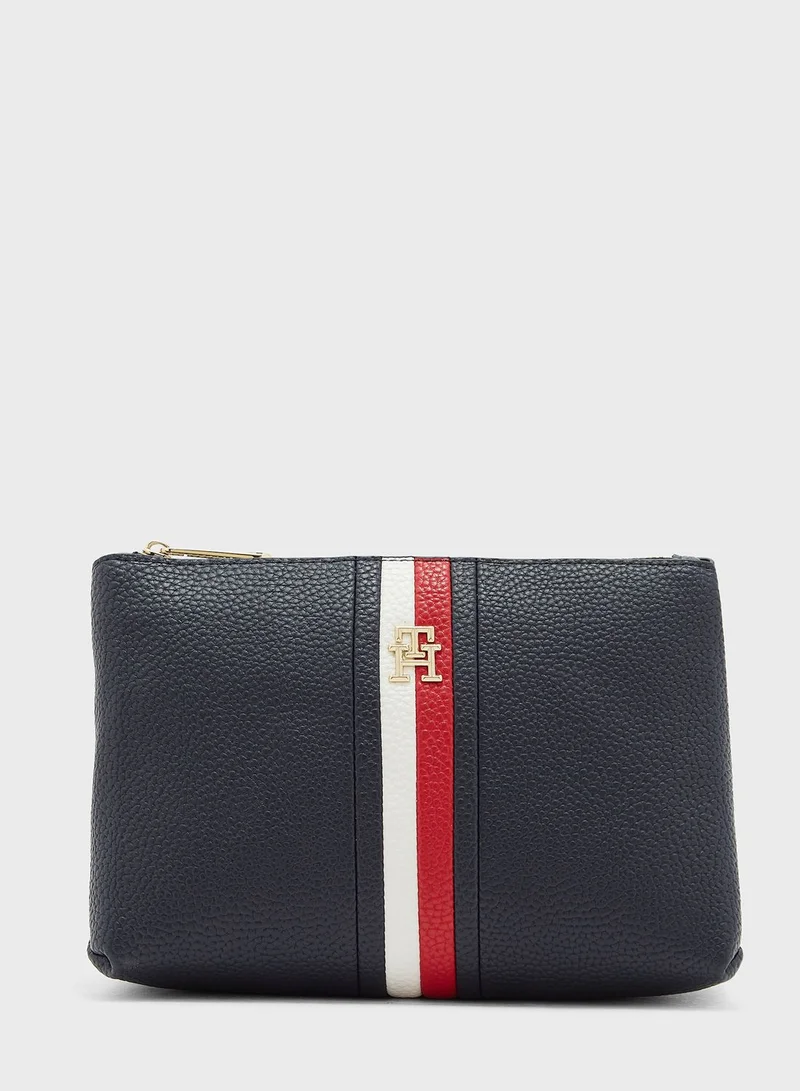 TOMMY HILFIGER Emblem Zip Detail Purse