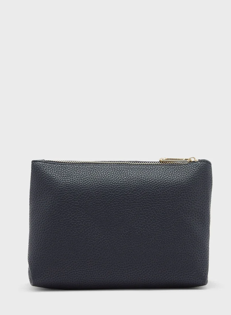 TOMMY HILFIGER Emblem Zip Detail Purse