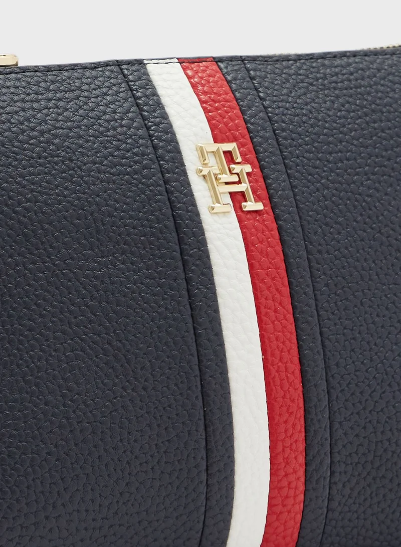 TOMMY HILFIGER Emblem Zip Detail Purse
