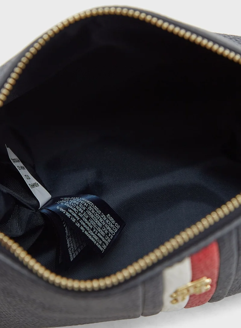 TOMMY HILFIGER Emblem Zip Detail Purse
