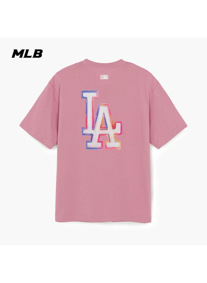 Mlb Uni Short Sleeve Back Logo Cooling T-shirt Sports Casual 26 New 3atsb0663-07pkm-m - Image 1
