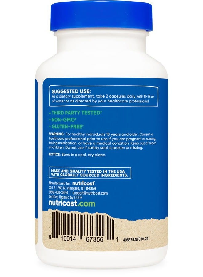 Nutricost كامي كامي 1000 ملغ، 120 كبسولة - معتمد من CCOF مصنوع من مكونات عضوية، خالي من الكائنات المعدلة وراثيًا والغلوتين - Image 4