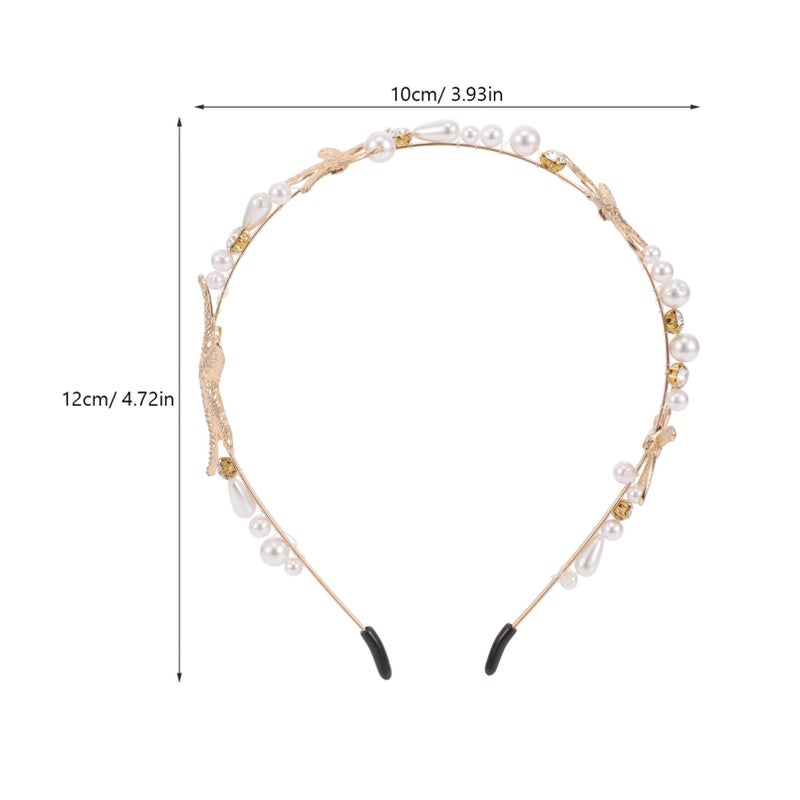 minkissy Pearl Starfish Bridal Headband, Mermaid Beach Wedding Hair Accessory for Women and Girls - Image 2