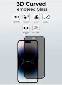 glassology iPhone 16 Privacy Tempered Glass Screen Protector – 9H Hardness, Anti-Spy, Scratch Resistant, Case-Friendly, High-Quality Protection for Your iPhone 16  - Image 2
