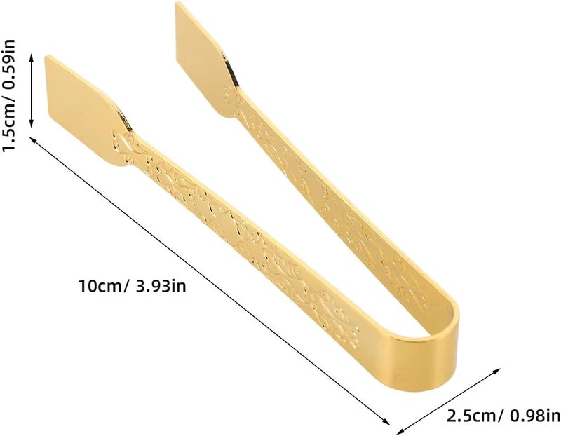 Arabic Metal Incense Tongs Charcoal Tweezers for Aromatherapy Burner Accessories, Gold Iron Art Material, 3pcs Set for Home Fragrance and Relaxation Use - Image 2