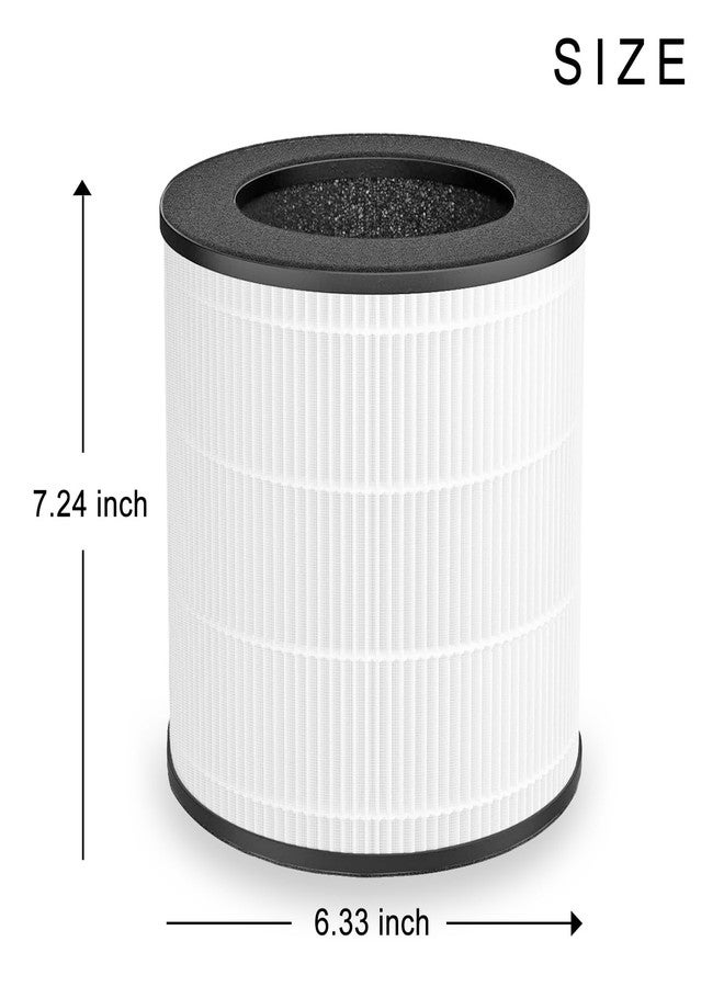 Slirceods W-01 Replacement Filter For Air Purifier Compatible with DBFIT W-01 Air Purifier, H13 Activated Filter, 3-Stage Filtration System, 2pack - Image 2