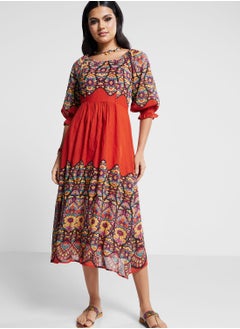 Label RITU KUMAR Colorblock Printed Dress  - Image 1