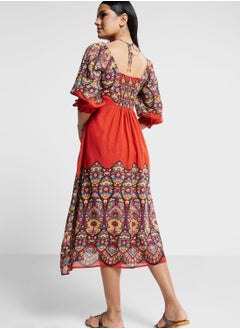 Label RITU KUMAR Colorblock Printed Dress  - Image 2