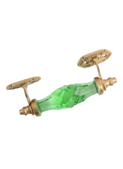 Indian-Shelf IndianShelf 1 Pack Glass Green Decorative Drawer Pulls Diamond Unique Cabinet Handles for Door Dresser GH64  - Image 1