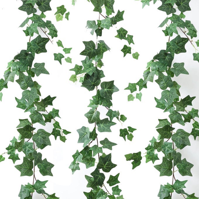3PCS FAKE IVY GARLAND ARTIFICIAL FOLIAGE PLANTS 67FT ODORLESS SILK IVY WEDDING GARLAND VINES FAKE HANGING PLANTS GREENERY DECOR FOR INDOOR OUTDOORS WEDDING ARCH WALL DECOR
