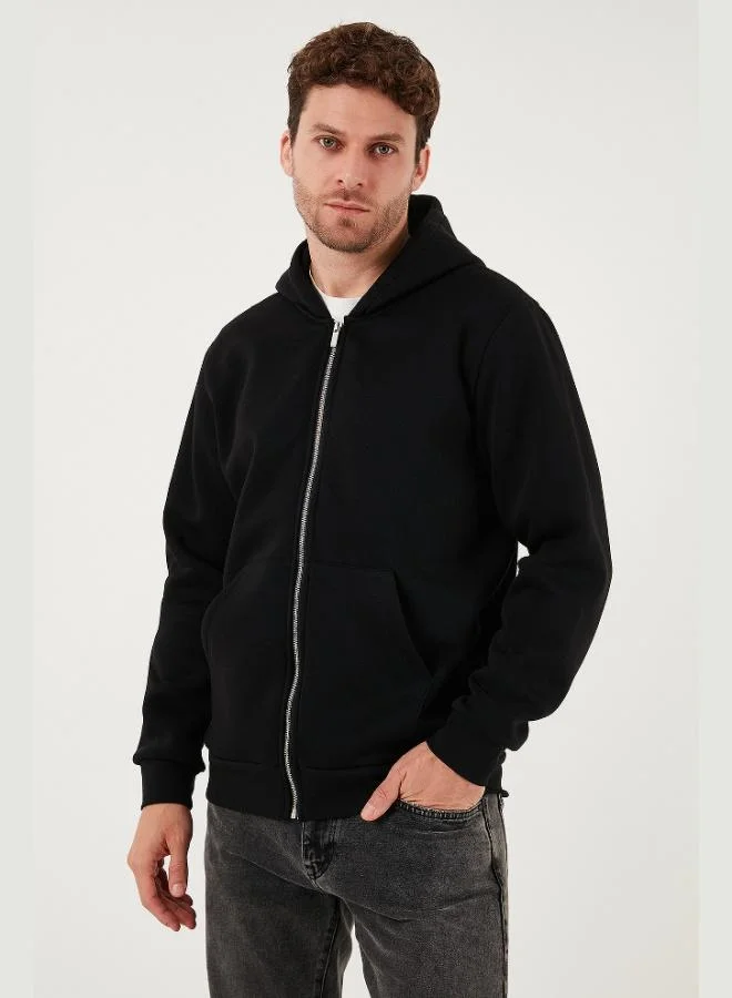 Buratti  Buratti Regular Fit Hooded Zippered Furry Soft Coated Winter Sweat Men's SWEAT 5905340 for Men | Best Price UAE