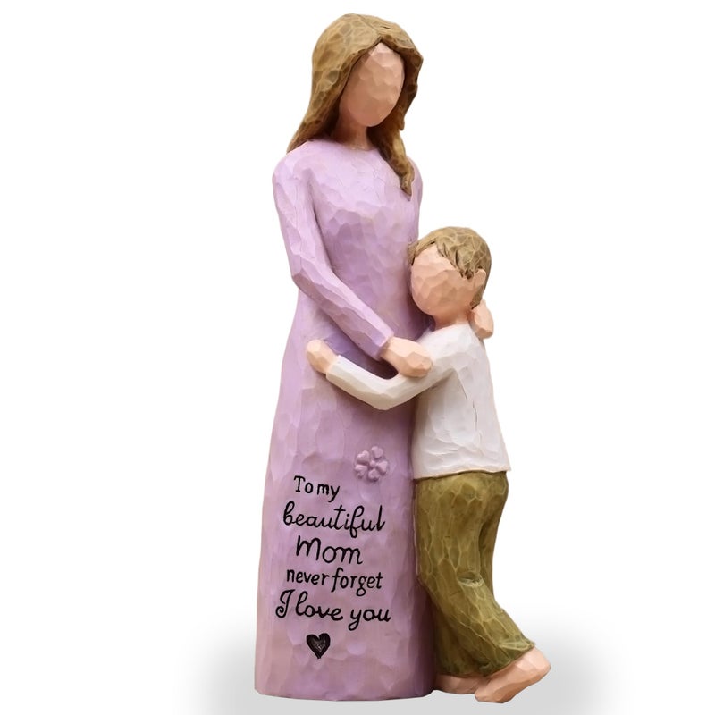 AcowSpt Mom Gifts from Son, Boy Mom Gift, Gift for Moms from Son, Mother of The Groom Gifts, Sculpted Hand-Painted Figurine - Image 1
