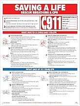 Poolmaster Sign for Residential or Commercial Swimming Pools, Combo Save a Life/Emergency - Image 1