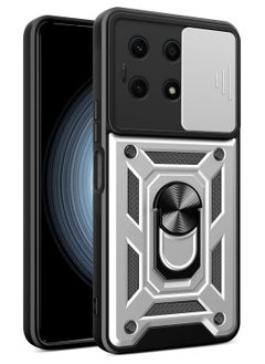 Generic Shield Full Protection Case With Metal Ring &Slide Camera Cover For honor x8b  - Image 2