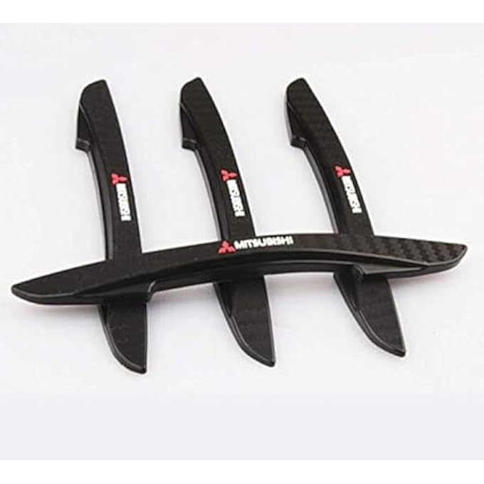 ريحني 4PcsSet واقي باب السيارة واقي باب الجانب واقيات الحافة ملصقات ميتسوبيشي - Image 1