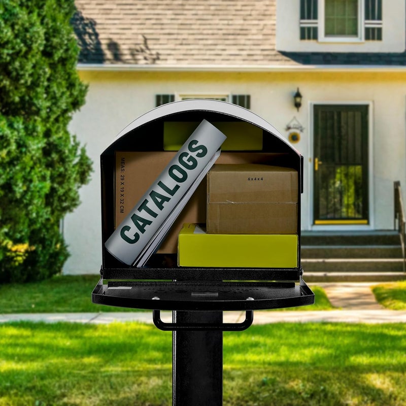 Mail Boss Orca XL Extra Large Steel Mailbox – USPS Approved T4 Rural Mailbox – Heavy-Duty Galvanized Steel, Powder-Coated, Non-Locking Design – Model #7306, Black - Image 2