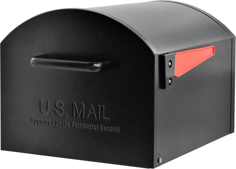 Mail Boss Orca XL Extra Large Steel Mailbox – USPS Approved T4 Rural Mailbox – Heavy-Duty Galvanized Steel, Powder-Coated, Non-Locking Design – Model #7306, Black - Image 1