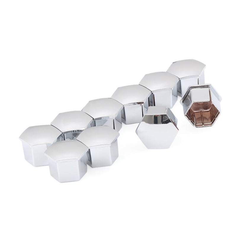 10Pcs Silver Wheel Nut Covers Hex Lug Protectors Corrosion Resistant Easy Fit - Image 2