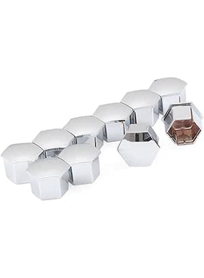 10Pcs Silver Wheel Nut Covers Hex Lug Protectors Corrosion Resistant Easy Fit - Image 1