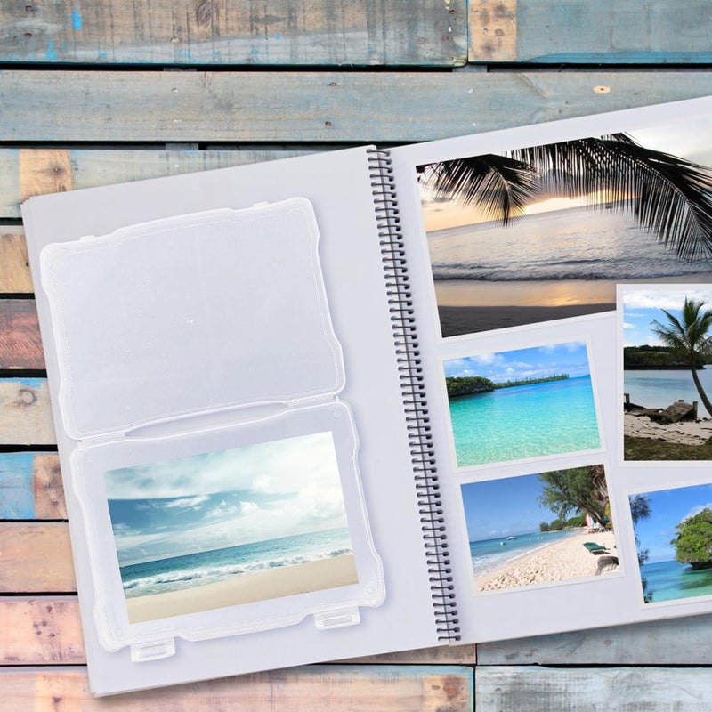 5x7 Inch Photo Storage Box with Lid Plastic Photo Organizer and Card Storage Case for Postcards and Greeting Cards for Home and Office - Image 5