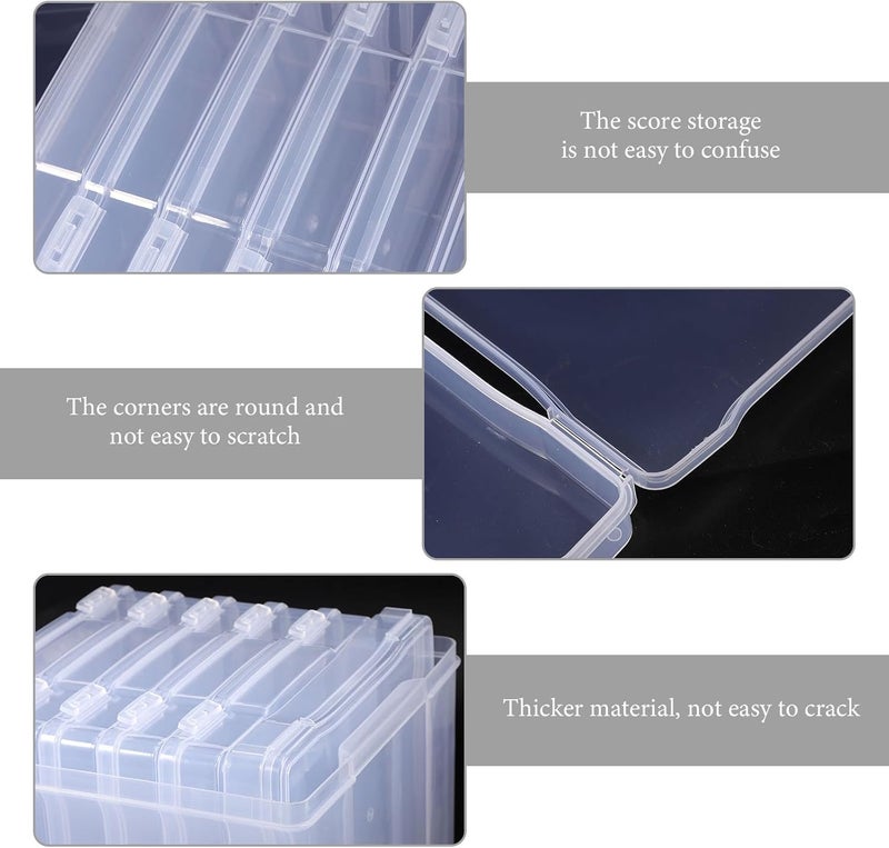 5x7 Inch Photo Storage Box with Lid Plastic Photo Organizer and Card Storage Case for Postcards and Greeting Cards for Home and Office - Image 3