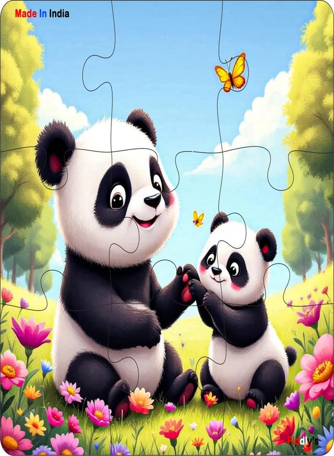 فيدلايز لعبة أحجية الصور المقطوعة الخشبية ذات الطبقة الواحدة من فيدليز للأطفال - 9 قطع، مناسبة للأعمار من 2 إلى 6 سنوات، للبنات والأولاد، أحجية صور مقطوعة على شكل حيوانات (عبوة من 4 حيوانات برية) - Image 4