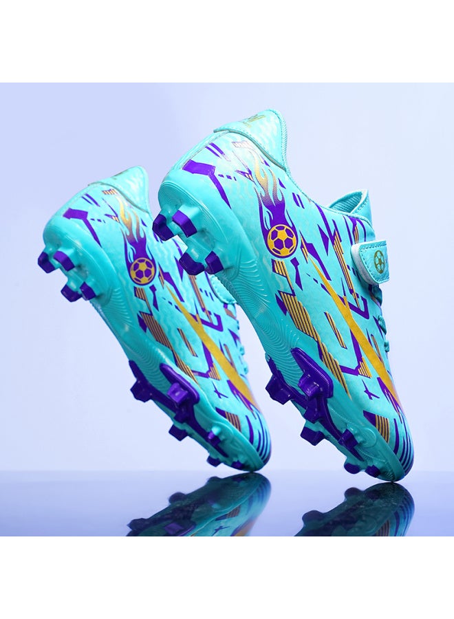 Moonlight long Nail Style Hydrogen Cloud Joint Name Football Shoes Girls Autumn New Broken Nails Velcro Children's Training Shoes For Primary School Students