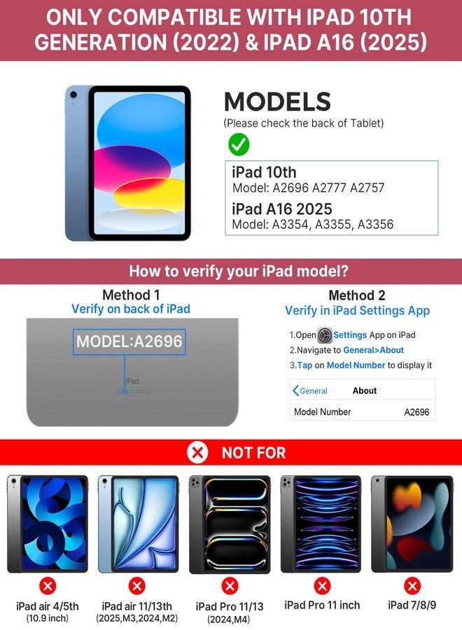 typecase غطاء لوحة مفاتيح Typecase لجهاز iPad من الجيل العاشر مقاس 11.9 بوصة (إصدار 2022)، مزود بلوحة مفاتيح متعددة اللمس بإضاءة خلفية بعشرة ألوان قابلة للدوران 360 درجة - Image 2