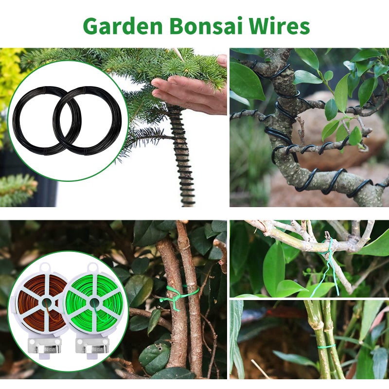 Taschyas Bonsai Tree Kit, 20 Pcs Gardening Succulent Tools Set, Bonsai Tool Kit Include 262 Feet Bonsai Wire, 29.5"x29.5" Plant Repotting Mat, Bonsai Scissors, Pruning Shears, Unique Gift for Indoor Gardening - Image 3