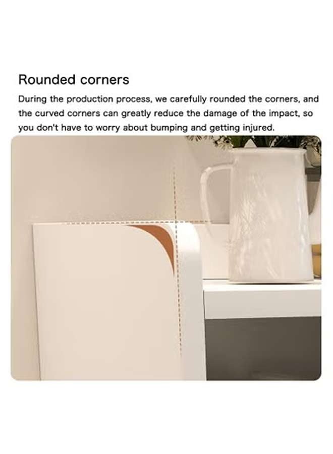 AGD Coffee Corner for Living Room with Storage, Entryway Side Cabinet Modern Buffet, Large Top with 2 Drawers, Wooden Center Table for Home, 100 x 35 x 80 cm, White - Image 5