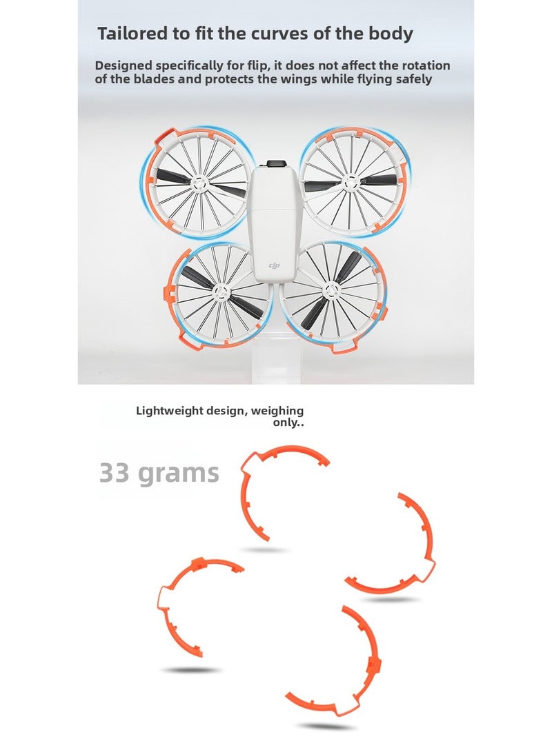 Drone Protective Bumper Set for DJI Flip – Lightweight Landing Gear Riser & Propeller Guard – Shock-Absorbing Frame Design for Stable & Safe Flight – Easy to Install & Durable - Image 2