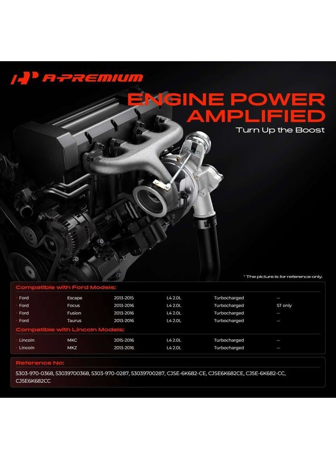 A-Premium Complete Turbo Turbocharger Kit, with Wastegate Actuator & Gasket, Compatible with Ford Escape 2013-2015, Focus/Fusion/Taurus & Lincoln MKZ 2013-2016, MKC 2015-2016, 2.0L Turbocharged - Image 2