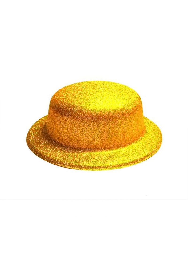 Funcart Funcart Multicolor Bowler Glitter Hat for Men and Women4pcspack Multicolor Bowler Hat for Big Kids Teens Adults Derby Clown Bowler Bolo Hat Genuine Felt Derby Hats for Costumes  - Image 4