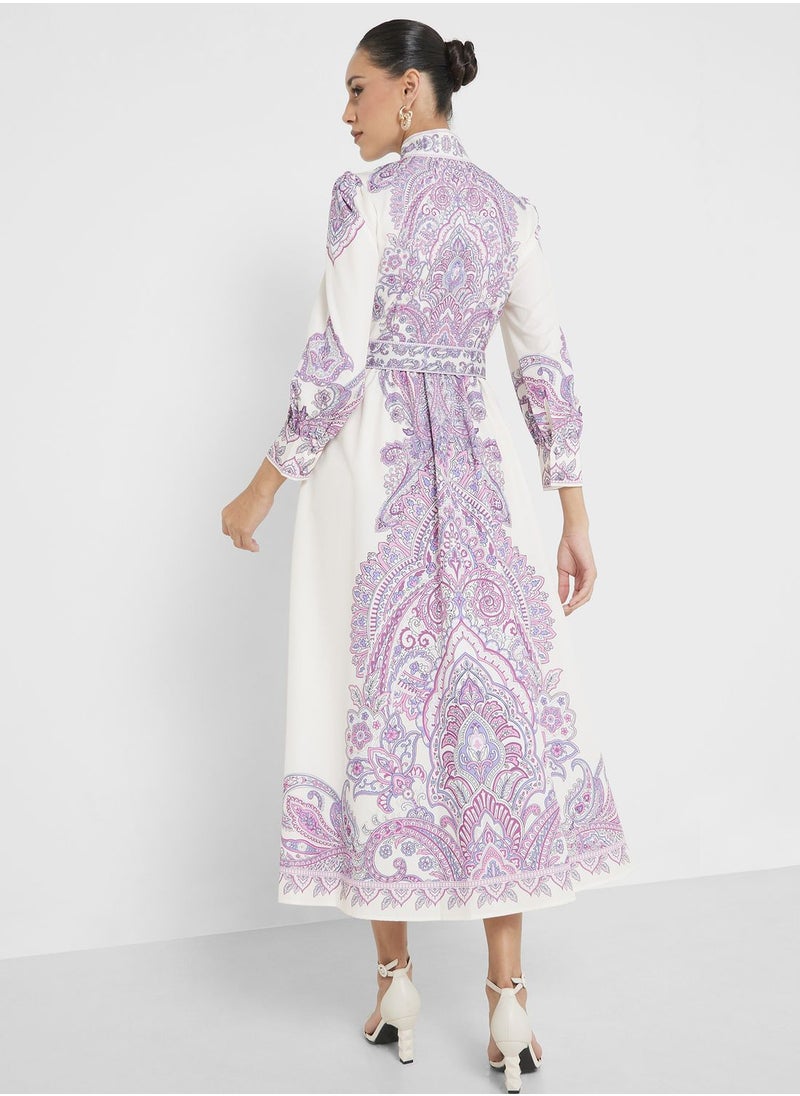 Khizana - Abstract Print Dress - Image 1