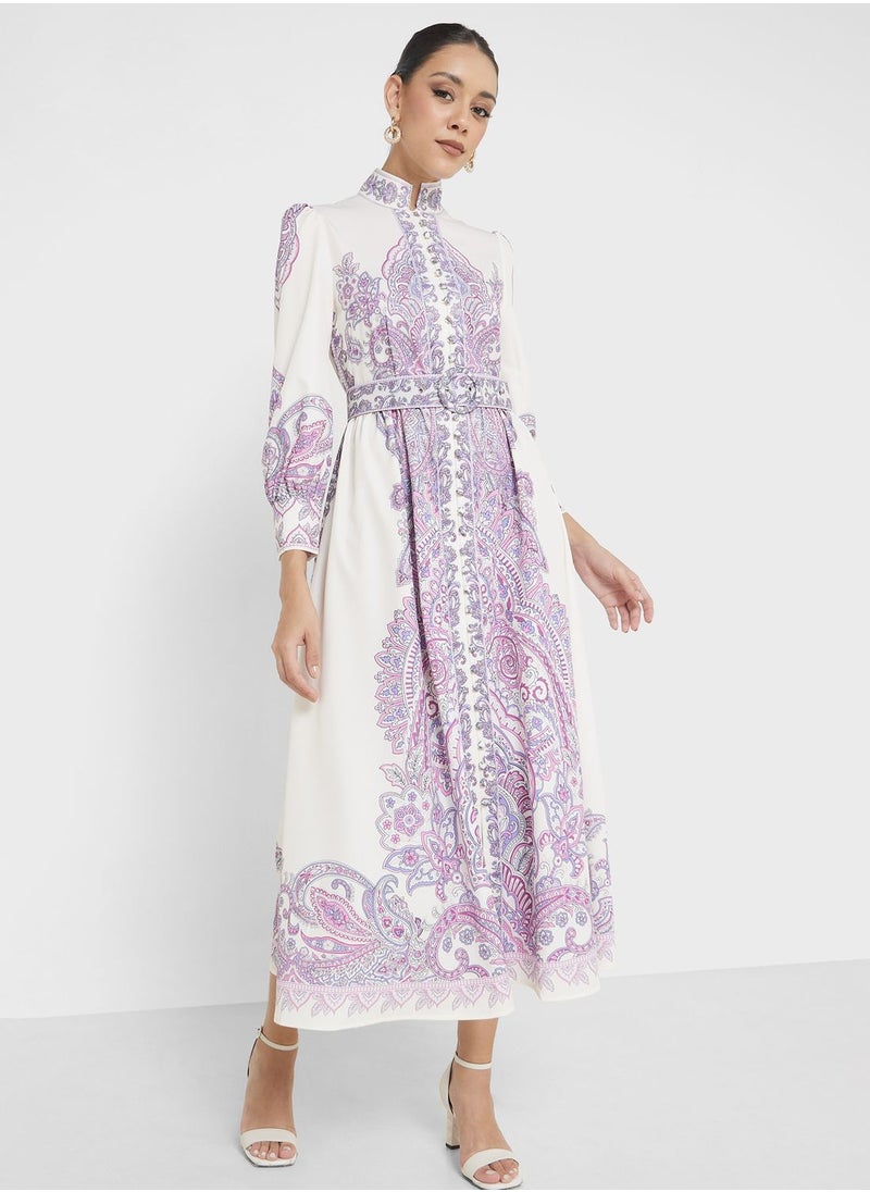 Khizana - Abstract Print Dress - Image 1