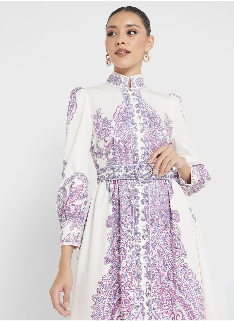 Khizana - Abstract Print Dress - Image 1