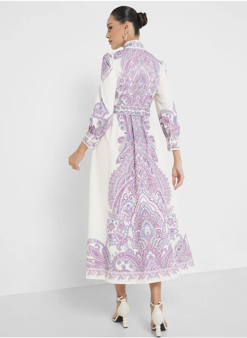 Khizana Abstract Print Dress