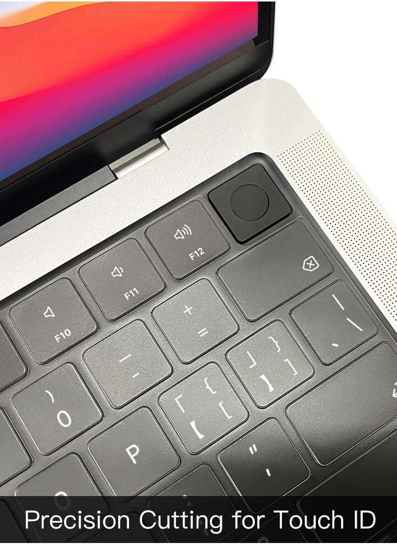 غطاء لوحة مفاتيح TPU فائق النحافة متوافق مع MacBook Pro مقاس 16 بوصة 2021 2022 A2485 M1 Pro/Max، شفاف