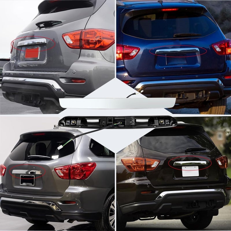 Dexonu Rear Tailgate Chrome Handle Garnish Finisher Molding Compatible with Nissan Pathfinder 20132019 Replaces 908103KA0A Rear Liftgate Handle Without Camera - Image 5