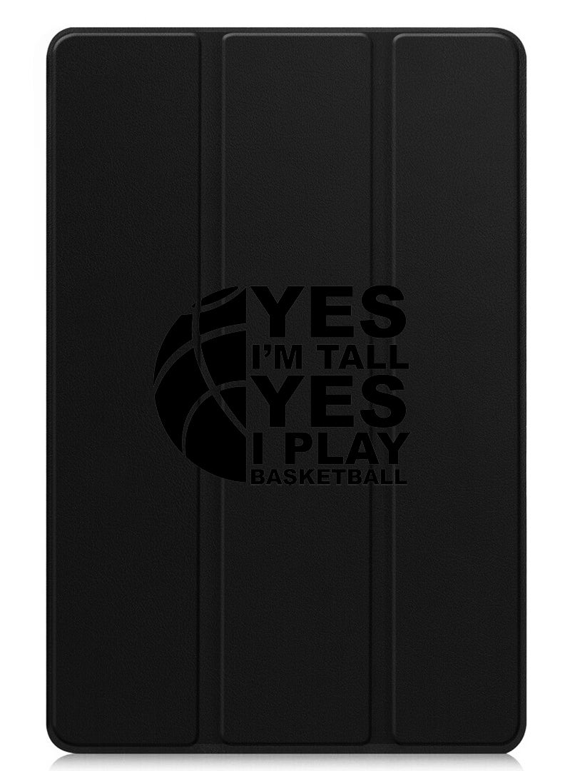 Theodor Protective Flip Case For Xiaomi Redmi Pad Pro (2024) With Trifold Stand Auto Wake Sleep Shockproof Cover Basketball black - Image 1